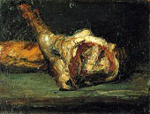 Сезанн Натюрморт Хлеб и нога ягнёнка 1866г